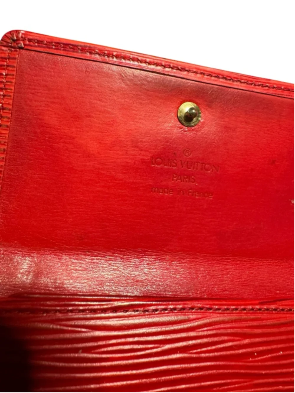 Vintage Louis Vuitton Red Epi Leather Wallet